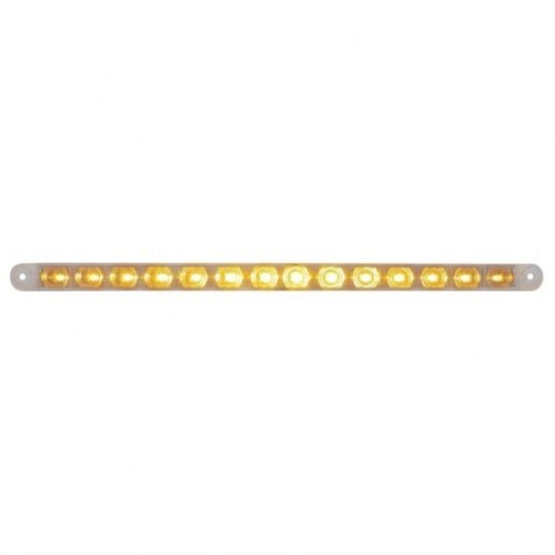 14 LED 12" Turn Signal Light Bar - Amber LED/Clear Lens