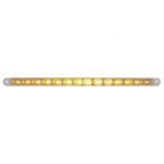 14 LED 12" Turn Signal Light Bar - Amber LED/Clear Lens (Bulk)