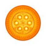 16 LED 4" Round Turbine Light (Turn Signal) - Amber LED/Amber Lens