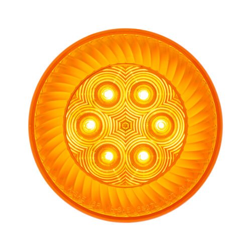 16 LED 4" Round Turbine Light (Turn Signal) - Amber LED/Amber Lens