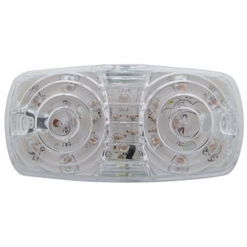 16 LED 4" X 2" Rectangular Light (Clearance/Marker)- Amber LED/Clear Lens