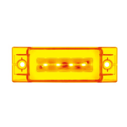 16 LED Rectangular GloLight (Clearance/Marker) - Amber LED/Amber Lens (Bulk)