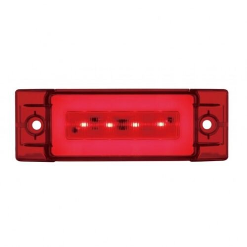 16 LED Rectangular GloLight (Clearance/Marker) - Red LED/ Red Lens
