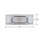 16 LED Reflector Light (Clearance/Marker) With Chrome Bezel - Amber LED/Clear Lens - Image 6