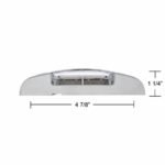 16 LED Reflector Light (Clearance/Marker) With Chrome Bezel - Amber LED/Clear Lens - Image 7