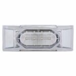 16 LED Reflector Light (Clearance/Marker) With Chrome Bezel - Red LED/Clear Lens - Image 2