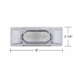 16 LED Reflector Light (Clearance/Marker) With Chrome Bezel - Red LED/Clear Lens - Image 6