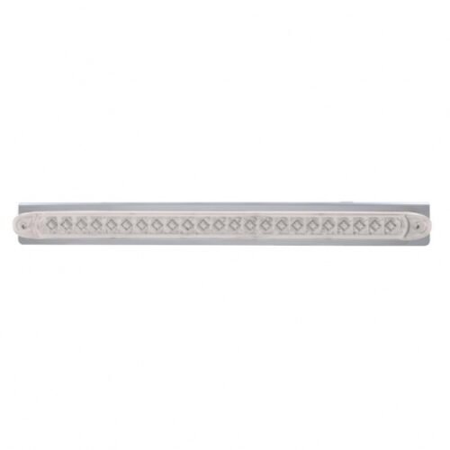 17-5/16" SS Reflector Light Bracket With 23 LED 17-1/4" Reflector Light Bar -Red LED/Clear Lens