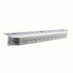 17-5/16" Stainless Light Bracket With 11 LED 17" Light Bar - Red LED/Clear Lens