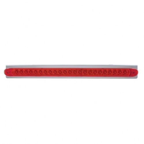 17-5/16" Stainless Reflector Light Bracket With 23 LED 17-1/4" Reflector Light Bar - Red LED/Red Lens
