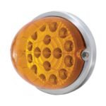 17 LED Watermelon Clear Reflector Flush Mount Kit - Amber LED/Amber Lens
