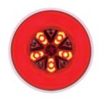 18 LED 4" Round GloLight Kit (Stop, Turn & Tail) - Red LED/Red Lens (Each) - Image 2