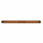 19 LED 12" Reflector Light Bar With Black Housing - Amber LED/Amber Lens - Image 2
