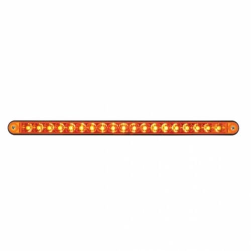 19 LED 12" Reflector Light Bar With Black Housing - Amber LED/Amber Lens