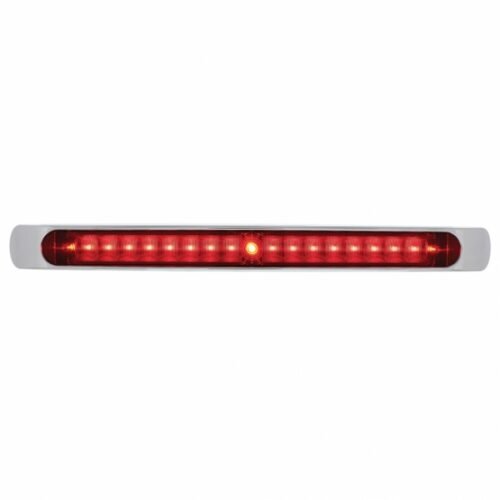 19 LED 17" Light Bar With Bezel (Stop, Turn & Tail) - Red LED/Red Lens