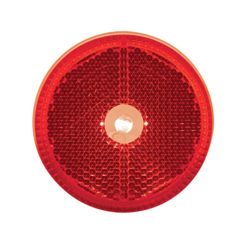 2-1/2" Round Reflectorized Light (Clearance/Marker) - Red Lens