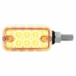 20 LED Dual Function Reflector Double Face Light - Horizontal Mount -Amber & Red LED/Clear Lens - Image 3