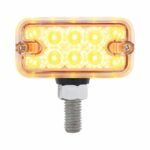 20 LED Dual Function Reflector Double Face Light - T-Mount - Amber & Red LED/Clear Lens - Image 3