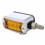 20 LED Dual Function Reflector Double Face Light W/Bezel - Horizontal Mount -Amber & Red LED/Amber & Red Lens - Image 2
