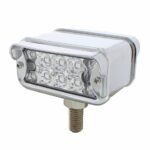 20 LED Dual Function Reflector Double Face Light With Visor - T-Mount -Amber & Red LED/Clear Lens - Image 2