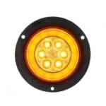 21 LED 4" Flange Mount GloLight (Turn Signal) - Amber LED/Amber Lens
