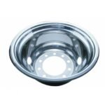 22-1/2" OD Stainless Rear Wheel Cover Only - 2 Vent Hole, Hub Piloted