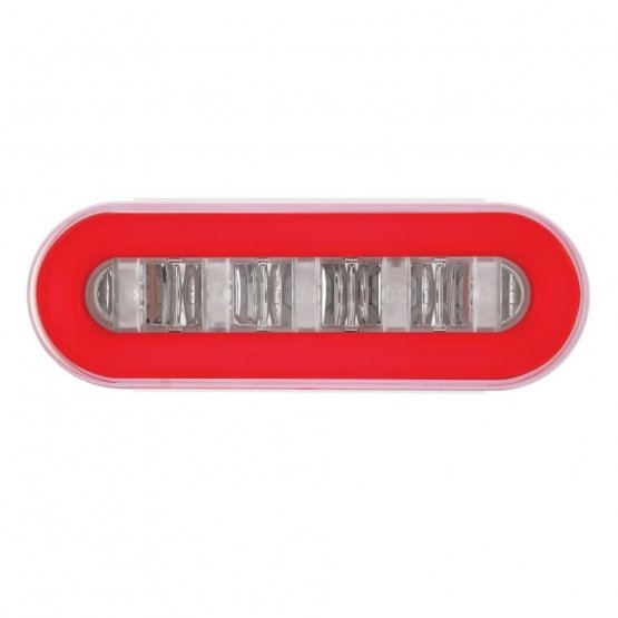 22-LED-6-Oval-GloLight-Kit-With-Divider-Bar-Inner-Design-Stop-Turn-Tail-Red-LEDRed-Insert-Each-2 22 LED 6" Oval GloLight Kit With Divider Bar Inner Design (Stop, Turn & Tail) - Red LED/Red Insert (Each) - Image 3