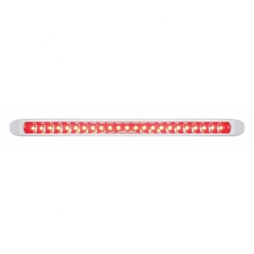 23 LED 17-1/4" Reflector Light Bar With Bezel (Stop, Turn & Tail) - Red LED/Red Lens
