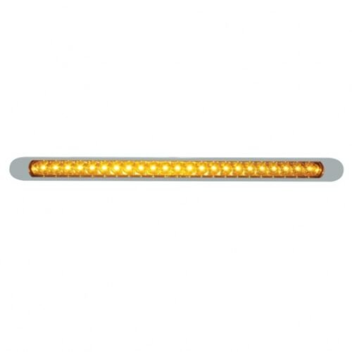 23 LED 17-1/4" Reflector Turn Signal Light Bar With Bezel - Amber LED/Amber Lens