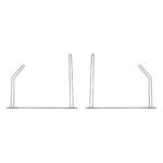 24" Angled Anti-Sail Bracket (Pair)