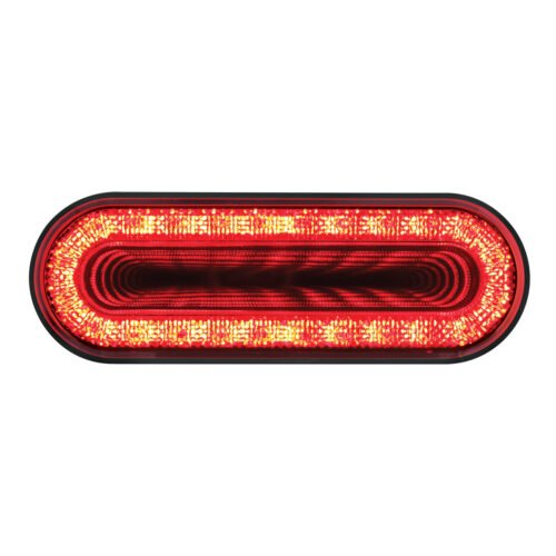 24 LED 6" Oval Mirage Light (Stop, Turn & Tail) - Red LED/Red Lens