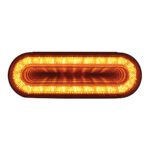 24 LED 6" Oval Mirage Light (Turn Signal) - Amber LED/Amber Lens