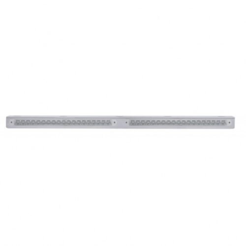 25-5/16" Stainless Light Bracket With 2X 19 LED 12" Light Bars - Amber LED/Clear Lens