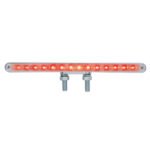 28 LED 12" Double Face Light Bar - Amber & Red LED/Chrome Lens - Image 3