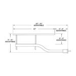 29" 430 Stainless Steel Universal Standard Duty Full Tandem Fender Mounting Arm Kit (Pair) - Image 2