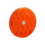 3 3/16" Round Center Bolt Reflector - Amber - Image 2