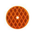 3 3/16" Round Center Bolt Reflector - Amber