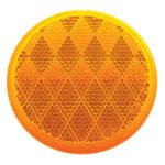 3-3/16" Round Quick Mount Reflector - Amber