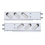 3-3/4" Bolt Pattern Stainless Spring Loaded Light Bar With 6X Oval Light Cutouts (Pair)