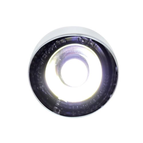 3 High Power LED 1" Light (Clearance/Marker) With Visor - White LED/Clear Lens
