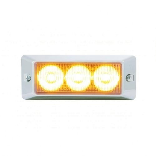 3 High Power LED Warning Light - Amber LED