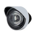 3 LED 1" Dual Function Auxiliary/Utility Light With Visor - Amber LED/Clear Lens - Image 3