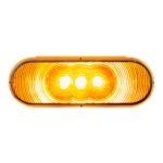 3 LED 6" Oval Light(Turn Signal)-Amber LED/Amber Lens
