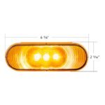 3 LED 6" Oval Light(Turn Signal)-Amber LED/Amber Lens - Image 9
