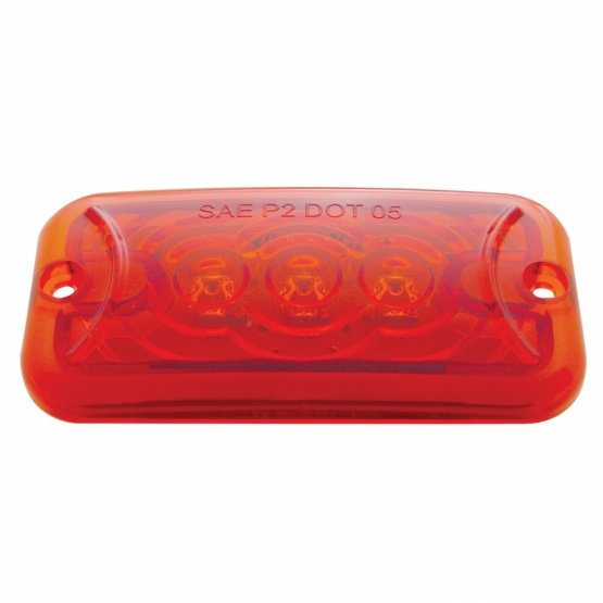 3-LED-Clearance-Marker-Light-Red-LEDRed-Lens-2 3 LED Clearance Marker Light - Red LED/Red Lens - Image 3