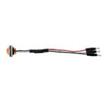 3 LED Dual Function 3/4" Mini Auxiliary/Utility Light With Bezel & Washer - Amber LED/Amber Lens - Image 4