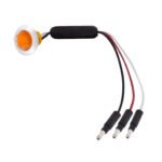 3 LED Dual Function 3/4" Mini Light (Clearance/Marker) With Faceted Crystal Lens-Amber LED/Amber Lens - Image 2