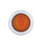 3 LED Dual Function 3/4" Mini Light (Clearance/Marker) With Faceted Crystal Lens-Amber LED/Amber Lens - Image 4