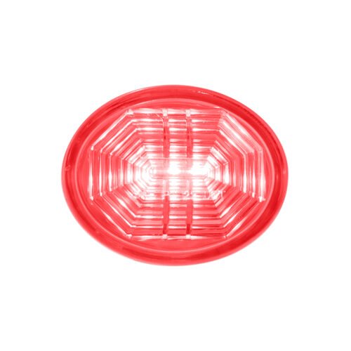 3 LED Oval Clearance/Marker Light-Red LED/Red Lens