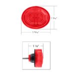 3 LED Oval Clearance/Marker Light-Red LED/Red Lens - Image 10